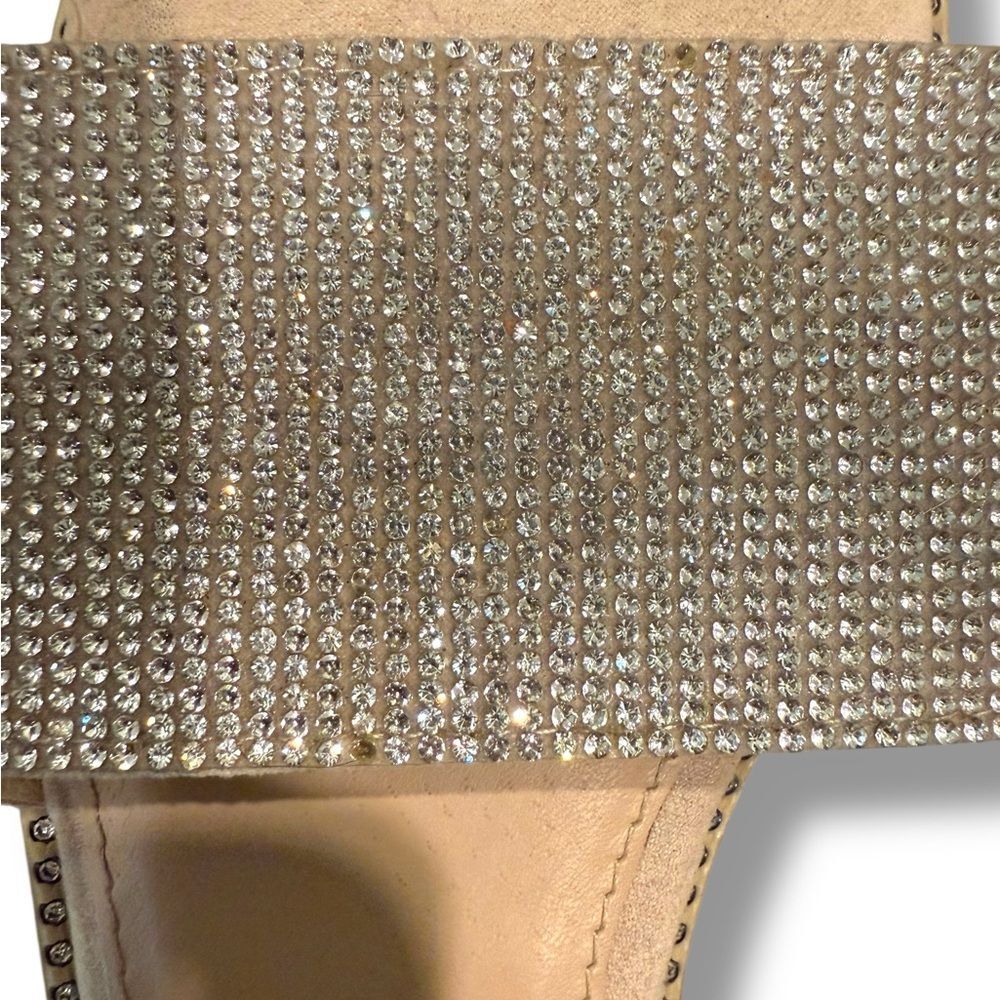 JustFab Tan Minimalist Sandals Slip-On - Picture 2 of 2